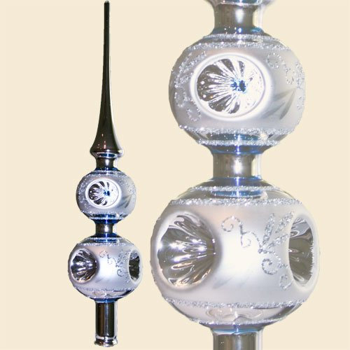 Lauschaer Glaskunst-Christbaumspitzen Christbaumspitze Esprit-Duo (Blau)