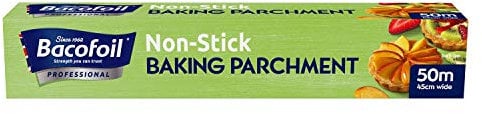 Deli Supplies 6 x Rolls Baco Baking Parchment Paper 50M x 45cm Great Value Professional Catering Kitchen.