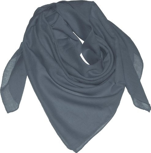 Harrys-Collection Damen Herren Baumwolltuch in vielen Farben 100 x 100 cm, Größen:Einheitsgröße, Farben:dunkelgrau