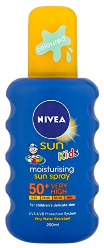 6 x NIVEA SUN Kids Moisturising Sun Spray 50+ Very High 200ml