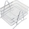 Helit H2518200 - 3er Ablageeinheit Mesh, ausziehbare Fächer, silber