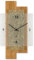Natuhr Wanduhr Waldlager Eiche Massivholz und Designoberfläche aus echtem Heu Eiche geölt mit Heugras und Satinato Weißglas