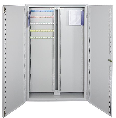 HMF 1351170-07 Schlüsselschrank, 1170 Haken, 130,0 x 73,0 x 25,0 cm, lichtgrau