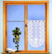 Fashion&Joy - Gardine Scheibengardine für Flügelfenster - Höhe 50-75 cm - Breite 45-52 cm - edler Jacquard Landhaus in weiß - Ökotex Typ86