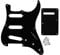FLEOR 8 Löcher ST Pickguard SSS Style Scratchplate und Tremolo Cavity Cover und Befestigungsschraube für Vintage ST Gitarre, 1Ply Black