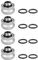Richer-R 4/6pcs Compression Fitting, PC Wasserkühlung Messing Compression Fitting 4/6Stücke/Packung,Geeignet für 16 mm Außendurchmesser Starren Rohr 6 Farben(4pcs Silver)