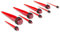 Piersando Dehnungsstab Ohr Piercing Dehnstift Dehner Ohrdehner Dehnstab Flesh Tunnel Plug Expander Taper Stab Gerade Rot 9er Set 1,6mm - 10mm