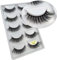 5 paires 3D Faux Cils Simulation de Poils de Vison Naturelle Noir Styles