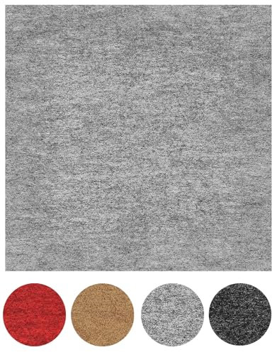 andiamo Teppichfliesen selbstklebend und zuschneidbar 40 x 40 cm - Bodenbelag aus Nadelfilz zuschneidbare Filzplatten selbstklebend 4 m² - 25 Stück Standard Grau