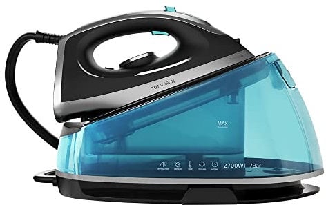 Cecotec Dampfbügelstation Total Iron 7000 SteamPro. 2400 W, 6 Stangen, Keramiksohle, 135 g/min, Eco-Modus, automatische Abschaltung, Anti-Scale-System
