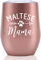 Onebttl Malteser-Geschenke, einzigartiges Design für maltesische Mutter, 340 ml, Weinglas mit auslaufsicherem Deckel, doppelwandig, vakuumisoliert, Weinbecher, Geburtstagsgeschenk Hundeliebhaber