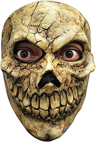 Mutantenschädel - Skeletal Maske des Grauens aus Latex - Erwachsenen Horror Kostüm Halbmaske Schädel Skelett Totenkopf - ideal für Halloween, Karneval, Motto- & Grusel-Party