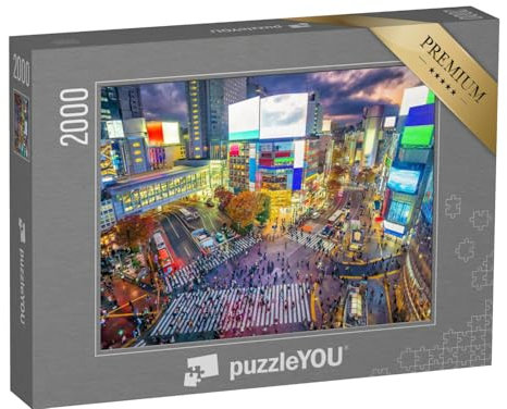 puzzleYOU: Puzzle 2000 Teile „Berühmte Shibuya-Kreuzung in Tokio, Japan“ – aus der Puzzle-Kollektion Tokio, Städte Weltweit