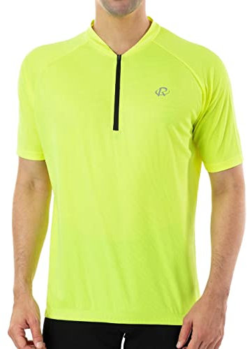 ROTTO Radtrikot Herren Fahrradtrikot Kurzarm MTB Rennrad Trikot Mit 1/4-Reißverschluss Einfarbige Serie