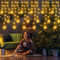 fobaston Schneeflocke Lichtervorhang Warmweiß 3.6M Lichterketten Vorhang Fenster Strom Weihnachtsbeleuchtung wasserdicht außen/innen für Balkon Terrasse Hochzeit Party