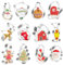 12 PCS Christmas Cookie Cutters Set Metal Xmas Biscuit Cutters Stainless Steel Fondant Icing Cutters Christmas Tree Reindeer Snowman Gingerbread Man Santa Cookie Cutter Shapes for Pastry Baking Kids