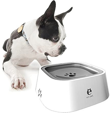 WOOLUCK Schwimmender Wassernapf für Haustiere, 1L, Wassernapf für Hunde,rutschfest Katzen Hund Haustiere Hundenapf Anti-Schwapp Wasserspender, Auto Reise Trinknapf