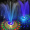 LanPool Floating Water Fountain with Underwater Lights, Rechargeable Battery Powered Pump Outdoor, 2 Modes Sprinkler Waterfall Fountain for Inground Above Ground Pool, Pond-Blue-1PC