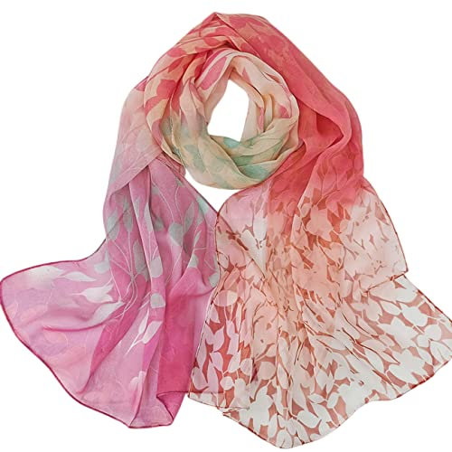 FAIRYGATE Seiden Tuch Damen Eleganter Sommer schal für Frauen Hochwertiges Seidentuch Seidenschal Halstuch und Chiffon Stola Dezent Stilvoll A4315