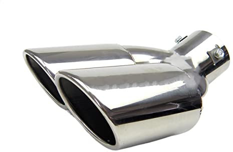 Edelstahl Oval Dual Twin Auspuffendrohr Endrohrspitze Für BMW E30 E32 E34 E36 E46 Endrohrspitze Endrohr Schalldämpfer