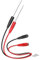 Cleqee Test Probe Extension Test Leads 2mm Socket to Stainless Steel Cable 20cm for Multimeter Electrical Testing Red&Black