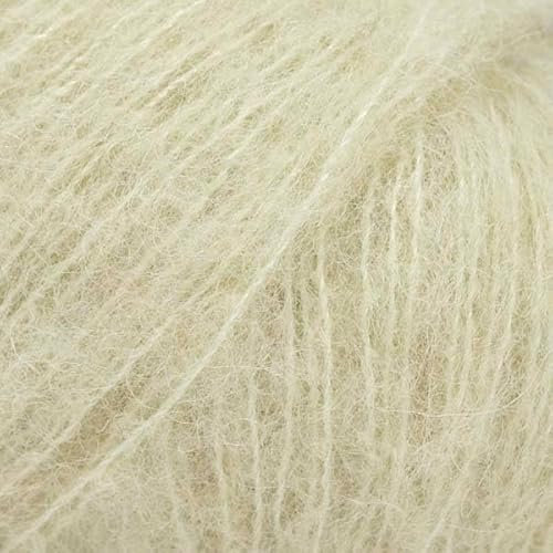 Flauschiges superfeines Alpaka- und Seidengarn, Drops gebürstete Alpaka-Seide, leicht und warm, 25,5 g, 153 Meter pro Knäuel (27 Rainforest Dew)
