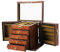banborba Antike Schmuckkästchen mit Schloss, Schmuckkästchen aus Holz für Frauen, 5 Schichten Schmuckschatulle Schmuckkoffer mit Spiegel für Schmuck, Halsketten, Ringe