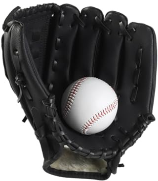 Toddmomy Baseballhandschuh Links 11.5 Zoll Softball Handschuh Mit Gepolstertem Kunstpelz Außenbereich Für Sport Mannschaften