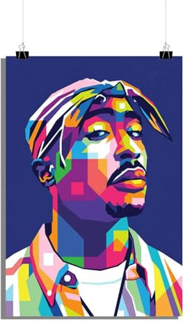 25 Artstreet Tupac Shakurposter - Hip-Hopposter - Legendäre Rap-Ikoneposter - Zeitlose Künstlerikone - Hochwertigesposter - Perfekt zum Einrahmen (60x90)