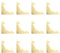 INCREWAY Flache Ecken, dekorative Eckenschutz, Metall, Blumenmuster, Vintage-Eckenschutz, Halterung für Schranktüren, Holzkisten, Gold, 12 Stück