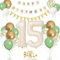 15. Geburtstag Deko Beige, Luftballon 15. Creme , Weiß Creme Folienballon 15 , Mädchen 15 jahre Luftballon deko Sandweiß , Zahl 15 Helium Luftballons Salbeigrün Weiß Ballons für Geburtstag Party Deko