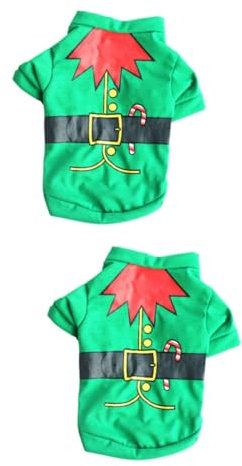 Sosoport 2stücke Titel Weihnachtskostüm Für Kleine Hunde Warmes Haustier-Outfit Mit Niedlichem Design Für Weihnachten Partys Und Outdoor-aktivitäten s