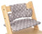 Hiseng Sitzkissen Hochstuhl für Baby Kinder Universal Hochstuhl Sitzkissen Set Hochstuhlkissen, 2-teilige Auflage Sitz-Kissen Set Abwaschbar für Hochstuhl Kinderhochstuhl Druck (Graue Sterne)
