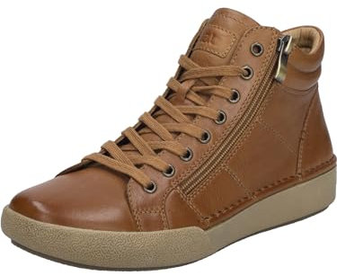 Josef Seibel Damen High-Top Sneaker Claire 11,Weite G (Normal),Wechselfußbett,Laufschuhe,schnürschuhe,schnürer,mid Cut,Camel,45 EU
