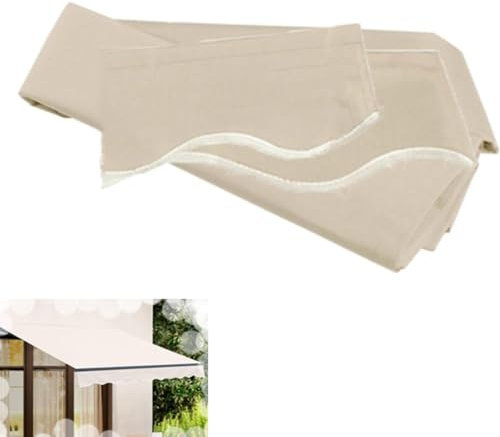 NILZA Tessuto di Ricambio per Tenda da Terrazza, Copertura Superiore di Ricambio per Tenda da Sole, 280g Poliestere Tessuto, Telo per Tenda da Sole((6.6x5ft) 2x1.5m)