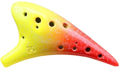 Instrument Colorful 12 Hole Alto C Ceramic Vessel Flute