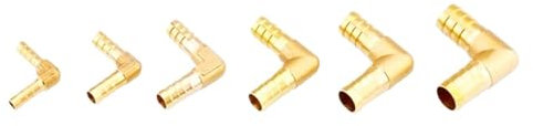 MEXEWORD 1PCS 4mm 5mm 6mm 8mm 10mm 12mm 14mm 16mm 19mm Hose Barb Elbow Brass Barbed Pipe Fitting Coupler Connector For Fuel Gas Water(4MM OD)