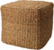 H&S Collection Fußhocker Pouf, natürliches Seegras, 40 x 40 x 38 cm, quadratisch