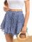 Damen Sommerrock Kurz A-Linie Röcke Laufen Tennis Minirock Elastische High Waist Shorts Rüschen Blumen Boho Rock