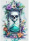 QENSPE Hollaween Diamond Painting, Totenkopf Sanduhr Diamond Art Set Erwachsene, Kristall Diamant Kunst für Haus Zimmer Wand Dekor 30x40cm