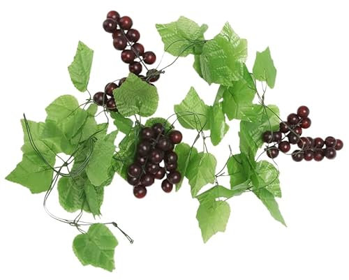 Fangxuee 2X kuenstliche Weinrebe Kranz Obst Fuer Heim Garten Dekoration