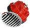 WANGZEYU Klaxon Voiture Voitures, Gros camions 300DB 24V klaxon de Voiture Avertisseur Sonore Voiture(Red with Hood)