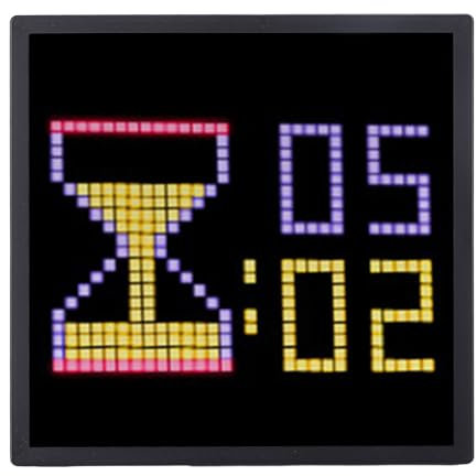 Pixel Art Digital Image Frame, 16x16 Affichage LED Contrôle de L'application Pixel Frame d'image Numérique, Cadre D'animation Mur/Support de Bureau, 13 Langue, Télécommande