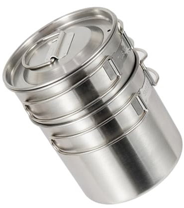 ibasenice Tazza in Acciaio Resistente Da Campeggio Tazza Portatile Da Escursionismo Leggera Manico Per Uso All Aperto