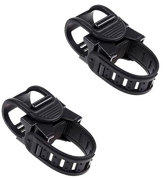 VICASKY 2Stücke Fahrradlenker Taschenlampenhalterung Einstellbare Halterung Kunststoff Für Fahrräder Stabiler Halt Für Taschenlampen Und Lichter