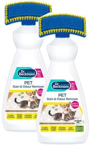 RYYN® Pet Stain and Odour Remover 650ml - Odour Remover Effectively Removes Stains And Odours Caused By Pets From Carpets And Upholstery - Pack of 2 x 650ml
