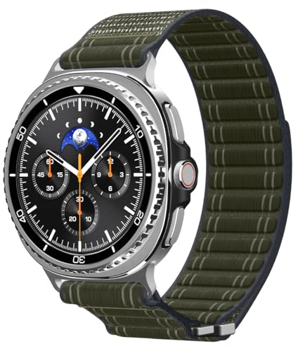 Spigen WBF0 Armband für Samsung Galaxy Watch 9/8 40/44mm und 8 Classic 46mm | Atmungsaktives, sportliches Nylonarmband mit Klettverschluss für Training und Alltag, für Modelle 2026/2025