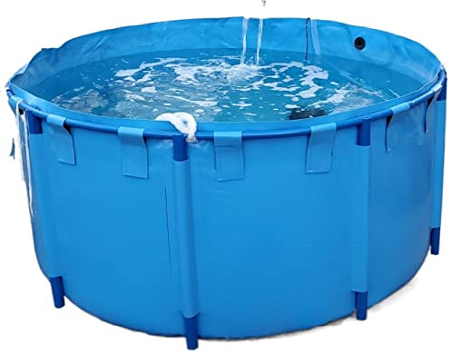 Piscine hors-sol de 0,9 m, 1,2 m, 1,5 m, 1,8 m, 2,4 m, 3 m, 3,4 m, 4 m, 4,9 m, 5,8 m, 7,9 m, 8,8 m, 9,1 m, 10,1 m, grande ou mini piscine extérieure avec valve de vidange ve, bleu relax (couleur