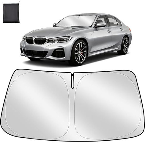 ZATOOTO Parasol para BMW 3 Series 2019-2025, Parasol Coche Delantero | Ajuste EspecíFico Para El VehíCulo, Bloqueo De Rayos Uv, Aislamiento TéRmico, Montaje Sencillo, Camping, Duradero