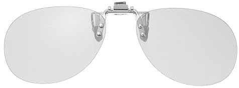QUARKZMAN Polarisiertes Clip-On 3D Brille Passive Runde 3D Sichtbrille | 1 Stck, Für RealD Filme Kino Spiele TV Foto Projektor, Metall Clip